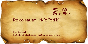 Rokobauer Máté névjegykártya